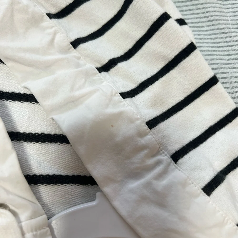 Ralph Lauren White & Black Striped Hooded Pullover - Picture 5 of 13